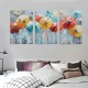 Flower Wall Art for Living Room, Dandelion Canvas Wall Decor for Bedroom, Colorful Abstract Print Painting Picture, Large Size