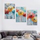 Flower Wall Art for Living Room, Dandelion Canvas Wall Decor for Bedroom, Colorful Abstract Print Painting Picture, Large Size