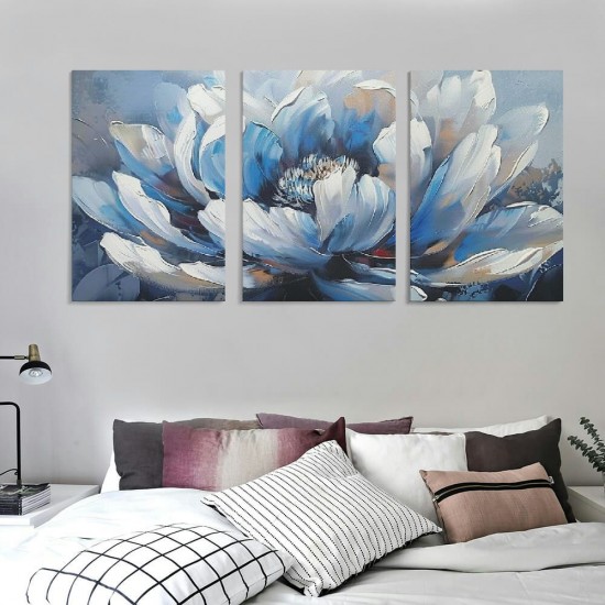 Flower Canvas Wall Art for Living Room Colorful Flower Canvas Painting Wall Decor Abstract Canvas Pictures Floral Artwork for Bathroom Bedroom Living Room Home Office Decor