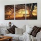 Wall Art Decor Canvas Print Picture Big Trees in Sunset Sunset Forest Natural Landscape Painting Artwork for Living Room Office Home Wall Decor Framed Ready to Hang