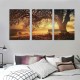 Wall Art Decor Canvas Print Picture Big Trees in Sunset Sunset Forest Natural Landscape Painting Artwork for Living Room Office Home Wall Decor Framed Ready to Hang