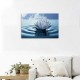 White Lotus Wall Art Canvas Pictures Print Spiritual Meditation Artwork Poster for Yoga Room Bathroom Zen Spa Photo Decor Framed Ready to Hang