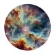 Round Space Table cover, Dust Cloud Celestial Astronomical Object Picture, Elastic edge, Suitable for catering and kitchen