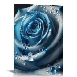 Canvas Wall Art Floral Pictures Wall Decor Flower Bloom Painting Print Flowers Artwork for Bathroom Bedroom Office Living Room Paintings Decorations Ready to Hang