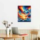 Dolphin Sunset Canvas Wall Art Animal Painting Art Decor Prints Picture of Dolphins Jumping Out of Water Framed Ready to Hang