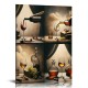 Red Wine Cups Modern Kitchen Wall Art Dinning Room Wall Decor 4 Panels Abstract Canvas Prints Artwork Vintage Pictures Paintings on Canvas Wall Art for Kitchen Home