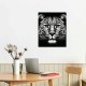 Black and White Wall Art Paintings Blue Eyed Prints on Canvas Wild Animals Pictures Poster Framed Artwork for Living Room Office, Modern Home Wall Decor