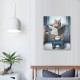 Cat Paintings Canvas Wall Art Modern Cat Bathroom Decor Posters Cat on Toilet Pictures Funny Animals Kids Bathroom Wall Decor For Living Room Bathroom Decoration