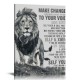 Canvas Wall Art Pictures for Wall Inspirational Lion Quotes - Painting Wall Décor for Bathroom Bedroom Office Framed Artwork