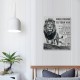 Canvas Wall Art Pictures for Wall Inspirational Lion Quotes - Painting Wall Décor for Bathroom Bedroom Office Framed Artwork